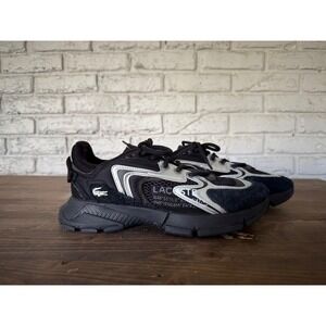 Lacoste NEO L003 Sneakers Black Silver Women's Shoes Size 8.5 Comfort Stability